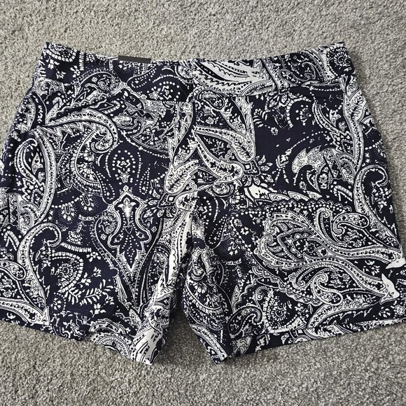 INC international concepts SHORTS printed REGULAR FIT blue/white SPANDEX - Picture 2 of 8